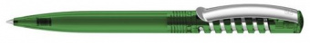 картинка 2410 шариковая ручка Senator сп New Spring Clear clip metal зеленый 347 