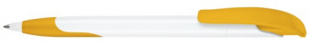 картинка 2958 шариковая ручка Senator Challenger Basic Polished Soft grip zone белый/желтый 7408 