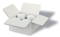 картинка P4 упаковка для 4 предметов, белая 