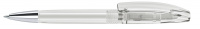 картинка 3253 шариковая ручка Senator Bridge Clear белый white с металлическим наконечником 