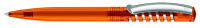картинка 2410 шариковая ручка Senator сп New Spring Clear clip metal оранжевый 151 