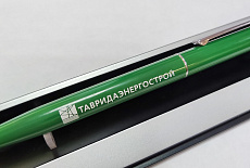 Ручки зелёные Point Polished с печатью лого