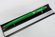 Ручка Сенатор Поинт зелёного цвета с лого для компании ПРОГРЕСС