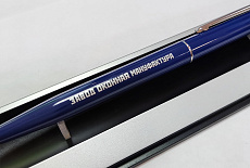 Ручка Point Polished темно-синяя для компании ЗАВОД ОКОННАЯ МАНУФАКТУРА