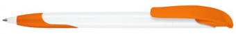 картинка 2958 шариковая ручка Senator Challenger Basic Polished Soft grip zone белый/оранжевый 151 